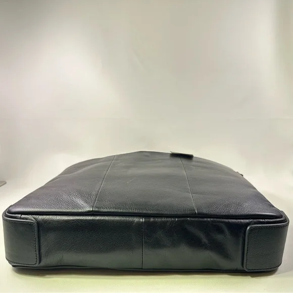 NEW Men’s Fossill HaskellBlack Leather Men's Briefcase/Laptop Bag - Picture 13 of 16